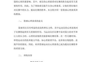 如何用激励来增强篮球运动员的心理素质:科学方法与实践指南